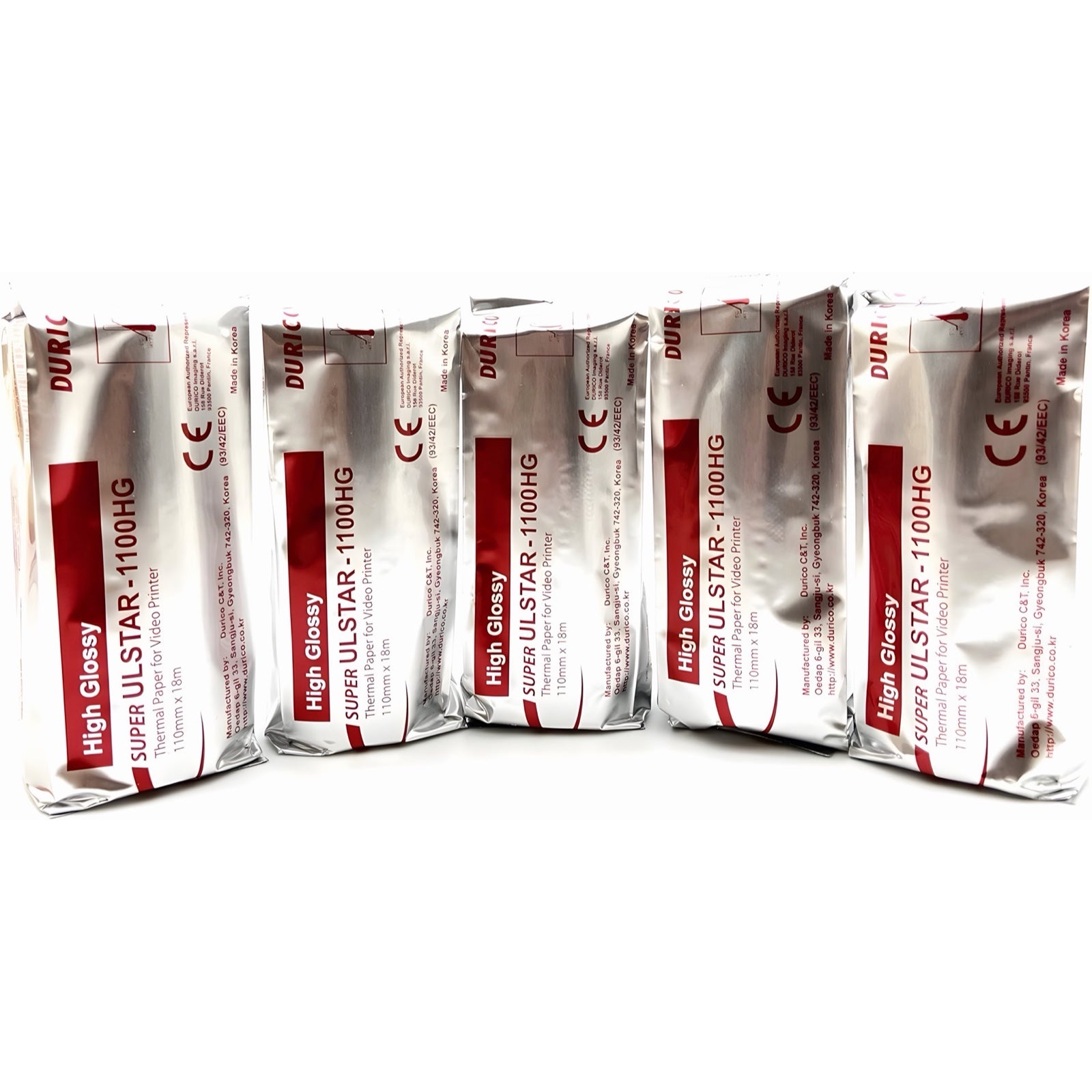 Durico 1100HG High-Gloss Ultrasound Thermal Paper (5 Rolls)